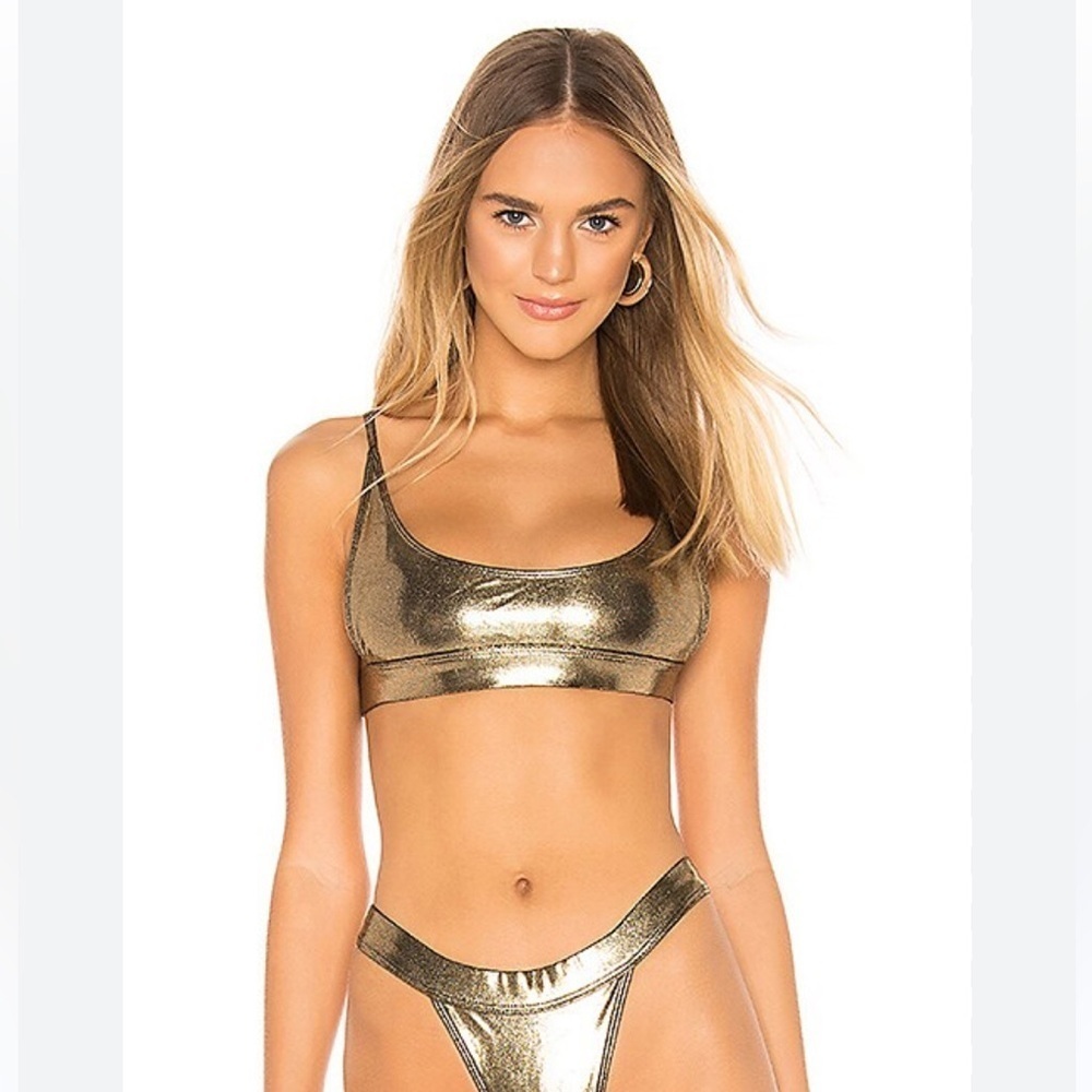 Minimale Animale Vista bikini top in fire star shimmer